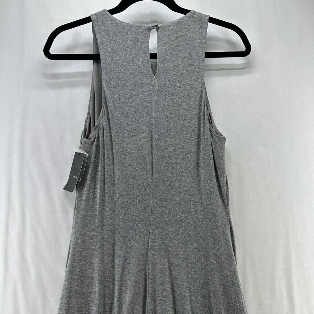 Mossimo Dress Sz S Embellished Lantern Tank Maxi Back Keyhole Stretch Rayon Gray - Picture 5 of 10